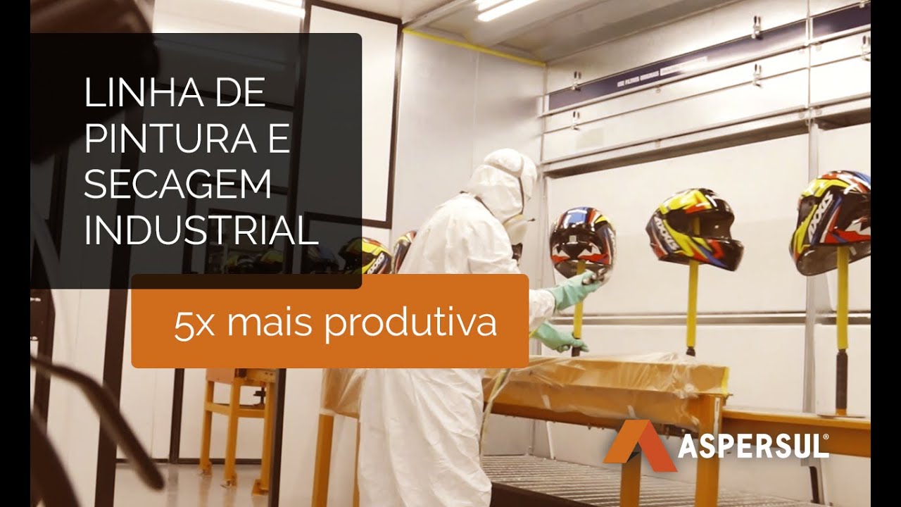 Linha de pintura e secagem industrial - Com aumento de produtividade em 5x