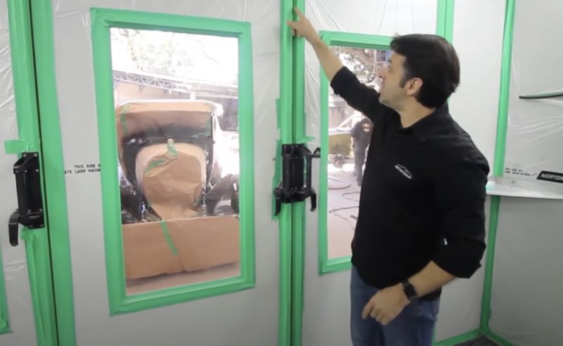 Manutenção da cabine de pintura