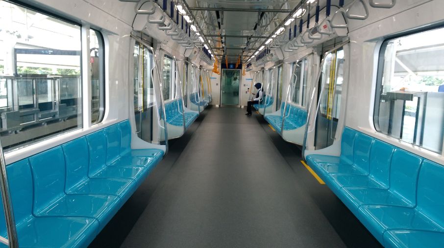Linha de pintura para trens